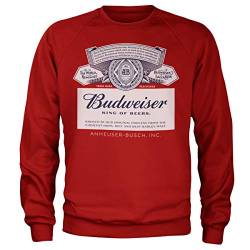 Budweiser Offizielles Lizenzprodukt Label Sweatshirt (Rot), XXL von Budweiser