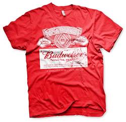 Budweiser Offizielles Lizenzprodukt Washed Logo Herren T-Shirt (Rot), L von Budweiser