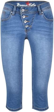 Buena Vista Damen Capri Jeans Malibu Cozy (as3, Alpha, m, Regular, Regular, mid Stone) von Buena Vista