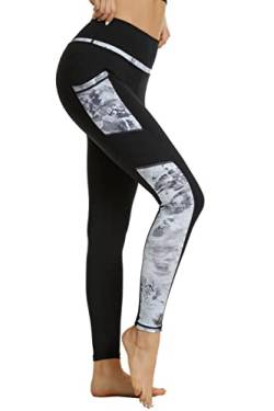 Buepeara Sport Leggings Damen Sporthose mit Taschen, High Waist Tights Laufhose Fitnesshose Für Sport & Alltag 030 L von Buepeara