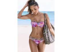 Bügel-Bandeau-Bikini-Top BUFFALO "Haruna" Gr. 36, Cup D, rosa (rosa bedruckt) Damen Bikini-Oberteile Ocean Blue von Buffalo