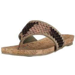 Buffalo Damask Sequins 309-10644, Damen Sandalen/Fashion-Sandalen, grün, (khaki 01), EU 38 von Buffalo