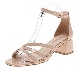 Buffalo Damen Sandale LILLY Grace Offene Schuhe Riemchensandale Beige 38 EU von Buffalo