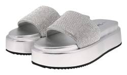 Buffalo Damen Schuhe NOA SLIDE GLAM Silver Sandale Sliders 38 EU von Buffalo