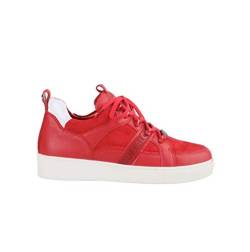 Buffalo Damen Sneaker Catcher Lead, Frauen Low Top Sneaker, Halbschuh strassenschuh schnürschuh sportschuh Plateau-Sohle,Rot(RED),41 EU / 7 UK von Buffalo