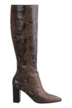 Buffalo Damen Stiefel Monica, Frauen Klassische Stiefel, Women's Woman Freizeit Boots langschaftstiefel hoher Absatz,Braun(Snake Brown),38 EU / 5 UK von Buffalo