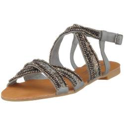 Buffalo Kid Leather 309-8831, Damen Sandalen/Fashion-Sandalen, grau, (grey 17), EU 36 von Buffalo