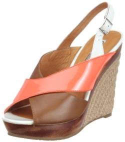 Buffalo London 311-3696 PERGAMENA LEA PATENT 128150, Damen Sandalen/Fashion-Sandalen, Braun (TAN 88), EU 39 von Buffalo