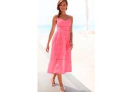 Midikleid BUFFALO Gr. 34, N-Gr, pink Damen Kleider Strandkleider mit hochwertiger Lochstickerei Bestseller von Buffalo