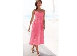 Midikleid BUFFALO Gr. 48, N-Gr, pink Damen Kleider Strandkleider mit hochwertiger Lochstickerei Bestseller von Buffalo