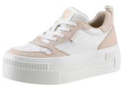 Plateausneaker BUFFALO "PAIRED COURT" Gr. 39, beige (weiß, creme) Damen Schuhe Sneaker von Buffalo