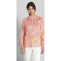 Bluse mit femininen Raffungen in orange von Bugatti