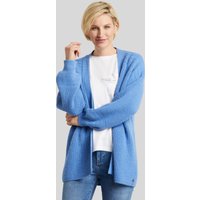 Lässige Strickjacke aus hochwertiger Alpaka-Wollmischung in blau von Bugatti