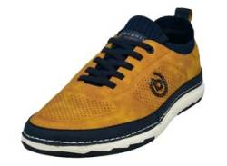 Slip-On Sneaker BUGATTI Gr. 41, gelb (ockerfarben) Herren Schuhe Stoffschuhe von Bugatti