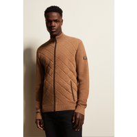 Strickjacke mit Stehkragen in cognac von Bugatti