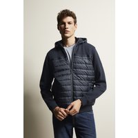 Sweatjacke mit abnehmbarer Kapuze in marine von Bugatti