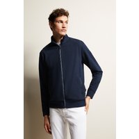 Sweatjacke mit einer zweifarbigen Struktur in marine von Bugatti