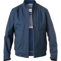 bugatti Herren Jacke blau Baumwolle unifarben von Bugatti