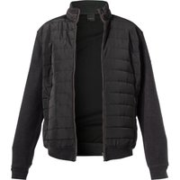 bugatti Herren Jacke schwarz Baumwolle unifarben von Bugatti