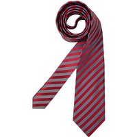 bugatti Herren Krawatte rot Seide College-Streifen von Bugatti