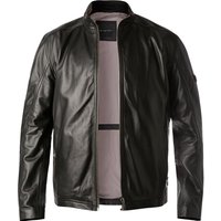 bugatti Herren Lederjacke schwarz Lammnappa unifarben von Bugatti