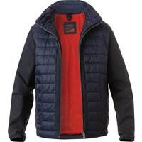 bugatti Herren Steppjacke blau Mikrofaser unifarben von Bugatti