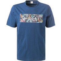 bugatti Herren T-Shirt blau Baumwolle von Bugatti