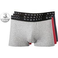 bugatti Herren Trunks blau Baumwolle unifarben von Bugatti