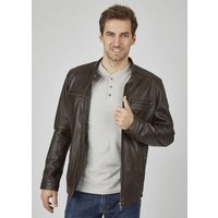 bugatti Lederjacke Alberto mit Druckknopfriegeln und Reißverschlüssen von Bugatti