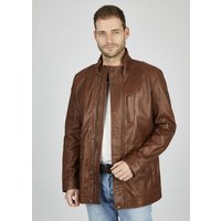 bugatti Lederjacke Andiamo mit Druckknopfleiste und Stehkragen von Bugatti