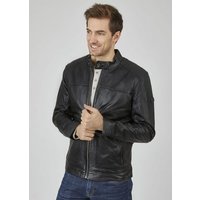 bugatti Lederjacke Claudio mit Riegeln und Stehkragen von Bugatti