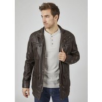 bugatti Lederjacke David mit Pattentaschen und Abdeckleiste von Bugatti