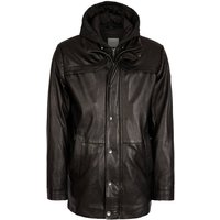 bugatti Lederjacke Vilio mit Stehkragen und Kapuze von Bugatti