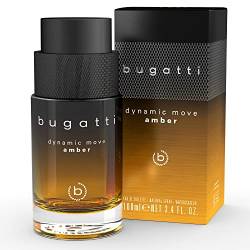 bugatti Parfüm Herren Dynamic Move Amber 100ml, rauchig-warmes Eau de Toilette, sinnlich-starke Kombination aus Zimt, Tabak & Cypriol, dynamisch, pudrig & süßlich-scharfem von Bugatti