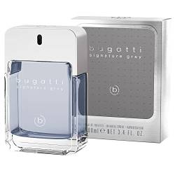 bugatti signature grey Parfüm Herren 100ml I frisches Eau de Toilette für jedes Alter mit würzigem Duft I zu jedem Anlass und Gelegenheit I zitrisch, holzig von Bugatti