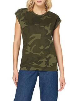 Build Your Brand Damen Damer forlænget skulder camo te T Shirt, Olive Camo, M EU von Build Your Brand