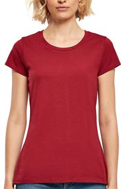 Build Your Brand Damen Ladies Basic Tee T-Shirt, Burgundy, XS von Build Your Brand