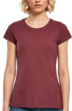 Build Your Brand Damen Ladies Basic Tee T-Shirt, Cherry, L von Build Your Brand