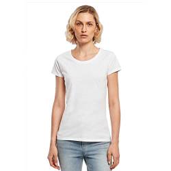 Build Your Brand Damen BB012-Ladies Basic Tee T-Shirt, White, 3XL von Build Your Brand