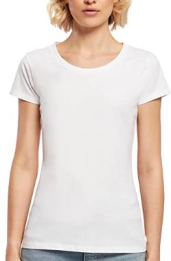Build Your Brand Damen BB012-Ladies Basic Tee T-Shirt, White, L von Build Your Brand