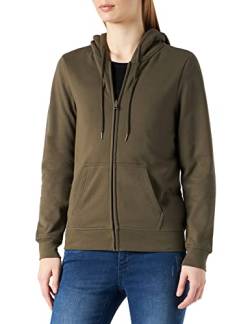 Build Your Brand Damen Ladies Basic Zip Hoody Kapuzenpullover, Olive, L von Build Your Brand