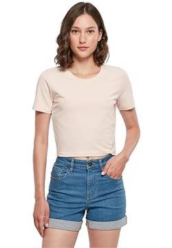 Build Your Brand Damen BY042-Ladies Cropped Tee T-Shirt, pink, M von Build Your Brand