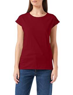 Build Your Brand Damen Ladies Extended Shoulder Tee T-Shirt, Burgundy, 5XL von Build Your Brand