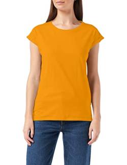 Build Your Brand Damen Ladies Extended Shoulder Tee T-Shirt, Paradise orange, L von Build Your Brand