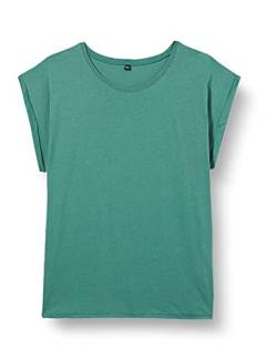 Build Your Brand Damen Ladies Extended Shoulder Tee T-Shirt, paleleaf, S von Build Your Brand