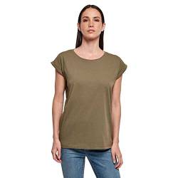 Build Your Brand Damen BY138-Ladies Organic Extended Shoulder Tee T-Shirt, Olive, 4XL von Build Your Brand