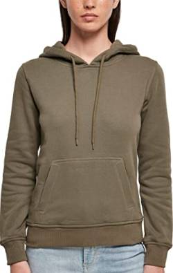 Build Your Brand Damen Ladies Organic Hoody Kapuzenpullover, Olive, S von Build Your Brand