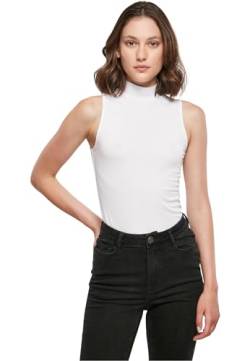 Build Your Brand Damen Ladies Sleeveless Turtleneck Body T-Shirt, White, 52 von Build Your Brand