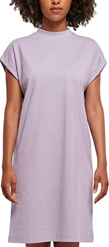 Build Your Brand Damen Ladies Turtle Extended Shoulder Dress Kleid, Lilac, 5XL von Build Your Brand