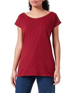 Build Your Brand Damen BB013-Ladies Wide Neck Tee T-Shirt, Burgundy, 4XL von Build Your Brand